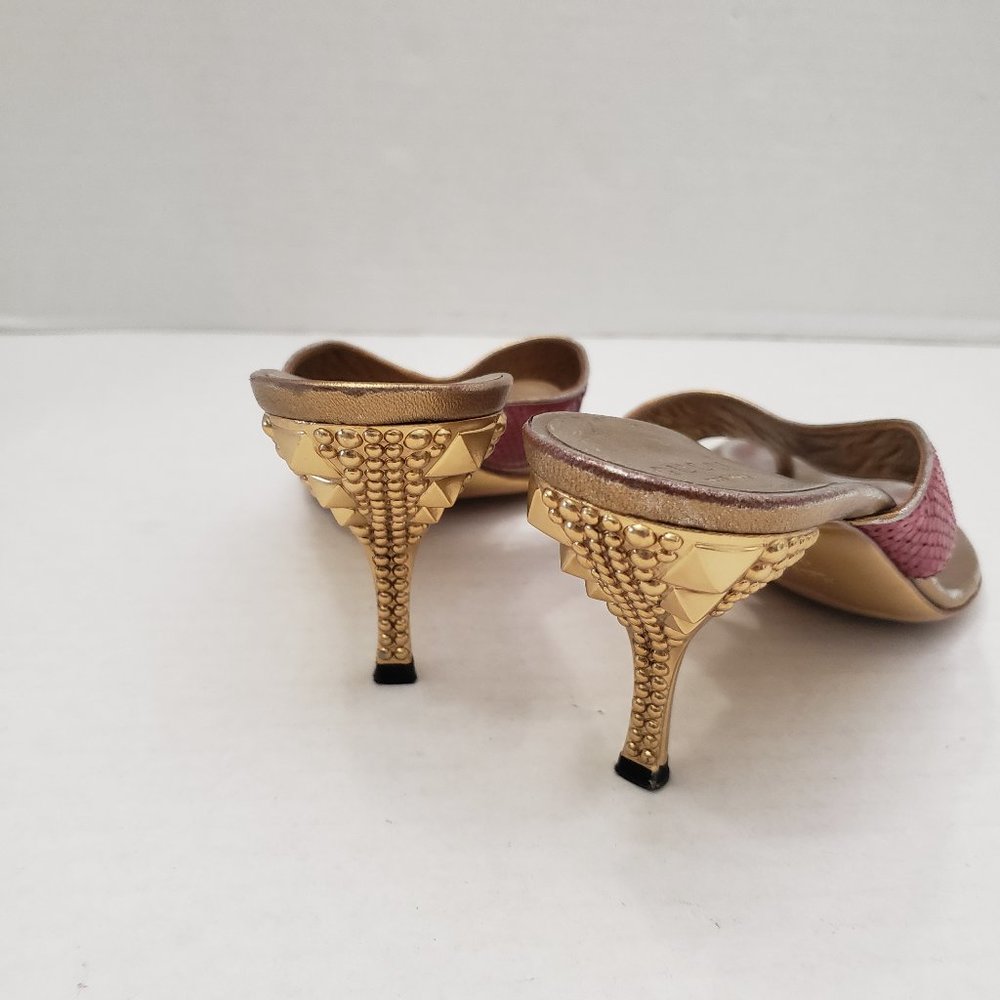 Gorgeous Gucci Runway Python Snakeskin Gold Kitte… - image 5